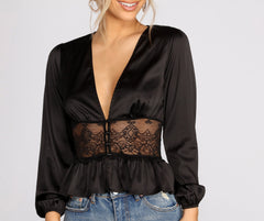 Chic And Sleek In Satin Top Sai Feel