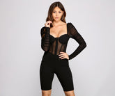 Chic Beauty Corset Biker Romper Sai Feel