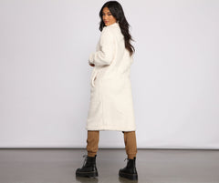 Chic and Cozy Oversized Teddy Trench Coat Sai Feel
