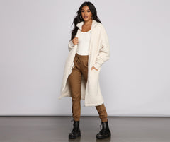 Chic and Cozy Oversized Teddy Trench Coat Sai Feel
