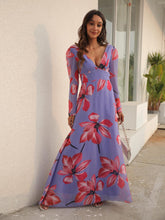 Chiffon printed commuter swing dress Sai Feel