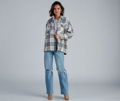 Chill Out Plaid Shacket Sai Feel