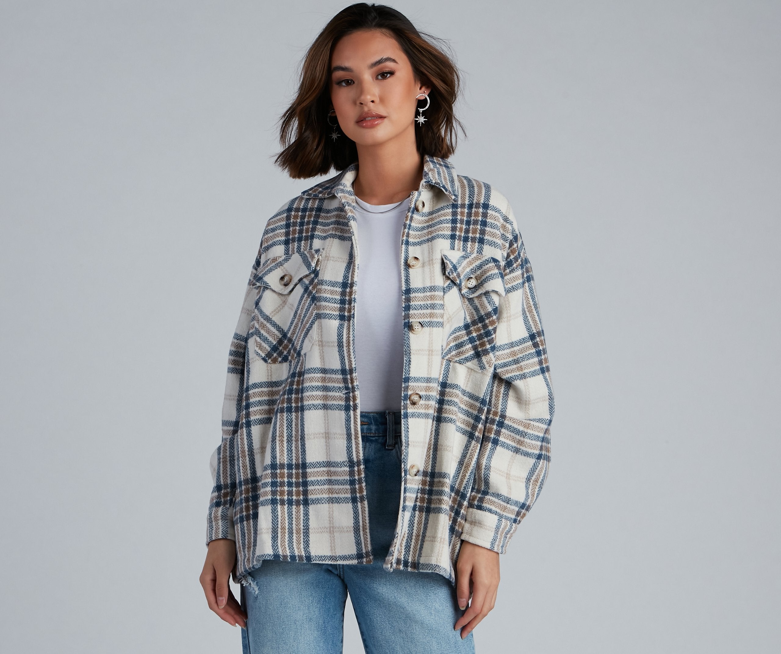 Chill Out Plaid Shacket Sai Feel