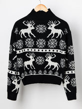 Christmas Holiday Elk Snowflake Sweater Sai Feel