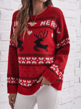 Christmas Pattern Drop Shoulder Sweater Sai Feel