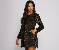 Classic And Chic Leopard Print Coat Sai Feel