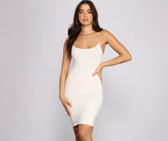 Classic Chic Scoop Neck Knit Mini Dress Sai Feel