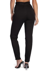 Classic Paper Bag Tie Waist Pants Sai Feel