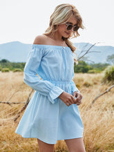 Cold Shoulder Flounce Sleeve Dress Sai Feel