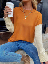 Color Block Sweater Pullover Sai Feel