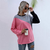 Color Block Sweatshirt Pullover Sai Feel