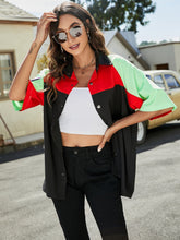 Contrast Binding Button Front Jacket Sai Feel