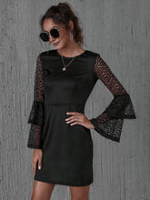 Contrast Lace Layered Sleeve Dress Sai Feel