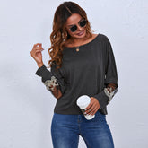 Contrast Mesh & Lace Top Sai Feel