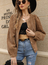 Cord Button Front Jacket Sai Feel