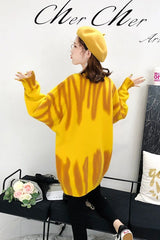 Cross Border Printed Outer Knit Sweater Sai Feel