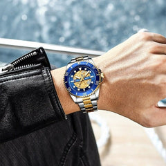 Gold Stainless Steel Watch (Dial 4.4cm)