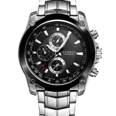 Full Steel Business Quartz Watch (Dial 4.0cm)
