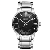 Choronometer Quartz Stainless Steel Watch (Black 4.8cm Dial)