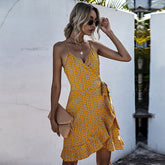 Disty Floral Cami Wrap Dress Sai Feel