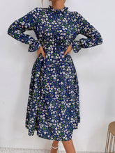 Disty Floral Mock Neck Dress Sai Feel