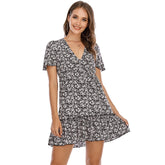 Disty Floral Ruffled Hem Dress Sai Feel