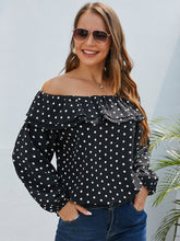 Dots Print Off Shoulder Blouse Sai Feel