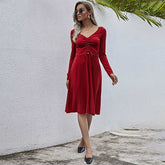 Drawstring front A-line dress Sai Feel