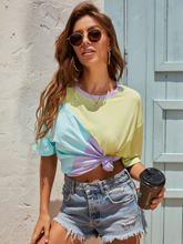 Drop Shoulder Colorblock Tee Sai Feel
