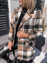 Drop Shoulder Plaid Coat Sai Feel