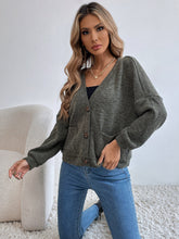 Dual Pockets Knit Rib Cardigan Sai Feel
