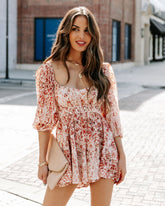 Bedruckter Strampler „Alize“ - Rostfarben/Multi