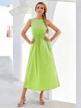 Elastic waistband X shape backless Long Dress Sai Feel