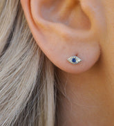 Evil Eye Studs Silver