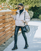 Alina Pufferjacke mit Taschen - Natur - FINAL SALE