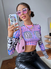 Fancy Print Crop Top Sai Feel