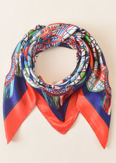 Fancy Print Square Scarf Sai Feel