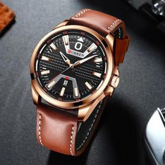 Leather Band Business Watch (Dial 4.7cm)