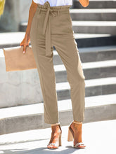 Fashion Pocket Trousers Solid Color High Waist Pants Sai Feel