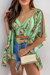 Fashion Vest Floral Print Women's Two Piece Sets Sai Feel