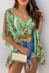 Fashion Vest Floral Print Women's Two Piece Sets Sai Feel