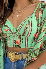 Fashion Vest Floral Print Women's Two Piece Sets Sai Feel