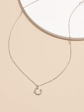 Faux Diamond C Pendant Necklace Sai Feel