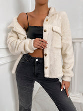 Flap Pocket Drop Shoulder Flannel Jacket Sai Feel