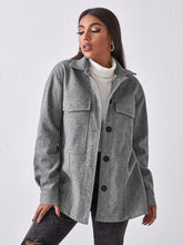 Flap Pocket Single Breasted Coat Sai Feel