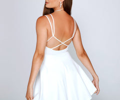 Flirty And Frilly Pleated Skater Dress Sai Feel