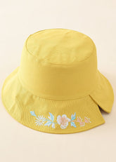 Floral Embroidery Bucket Hat Sai Feel