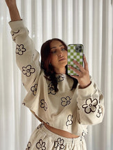 Floral Print Sweatshirt & Shorts Set Sai Feel