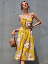 Floral Print Tie Front Dress Sai Feel