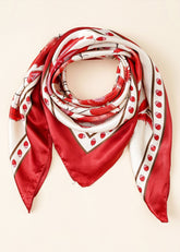 Flower Print Silky Scarf Sai Feel